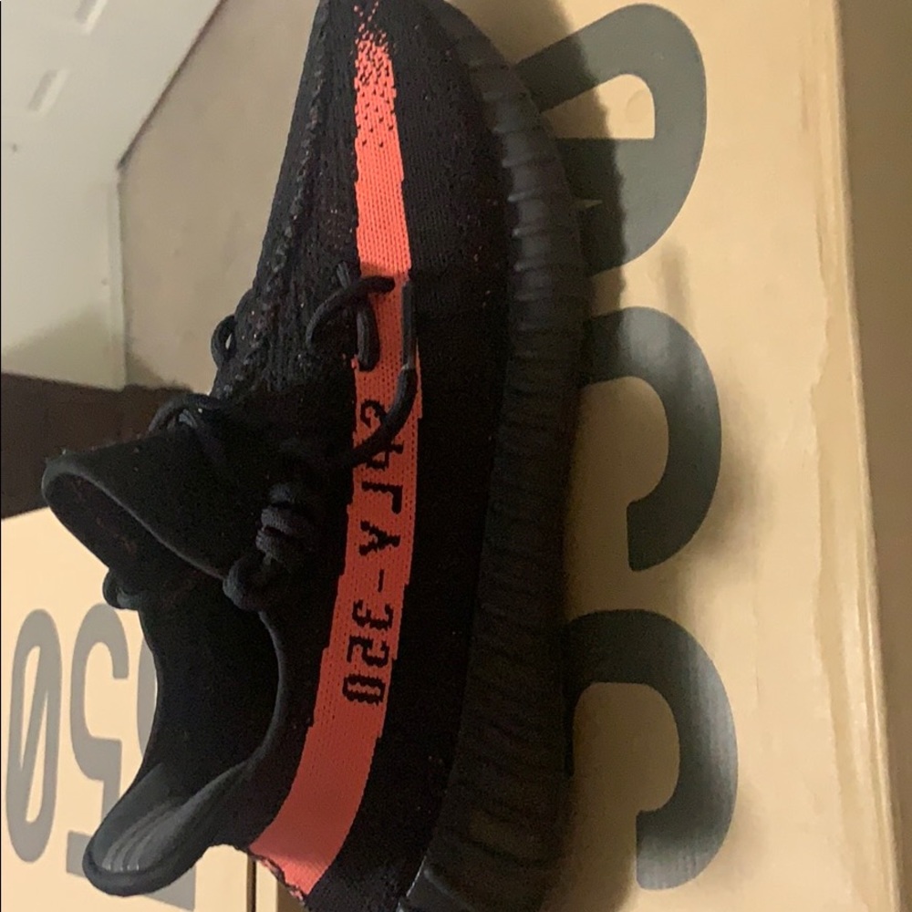 yeezys core black red